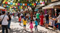 observing festival activities attentively