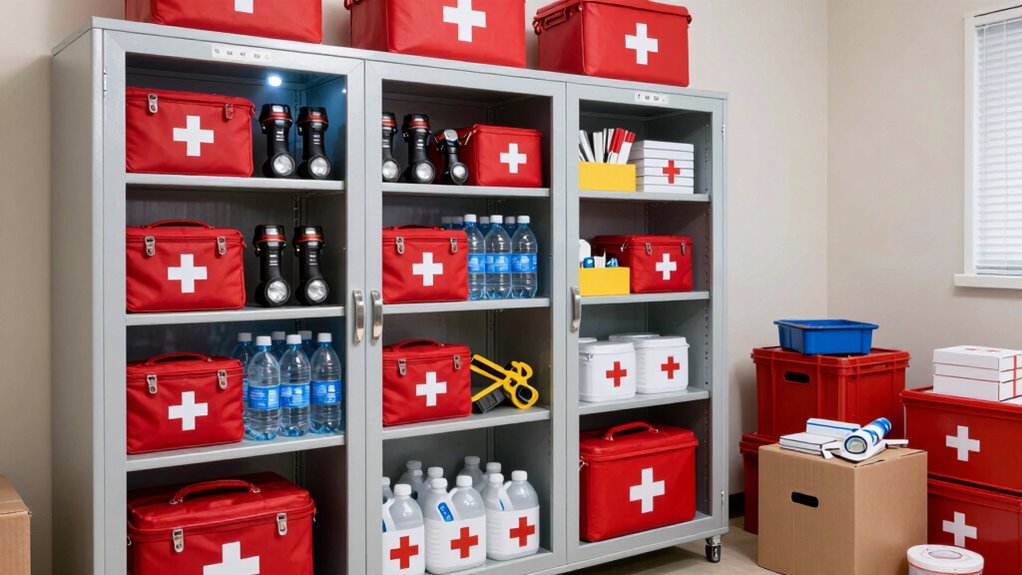 organized accessible emergency supplies