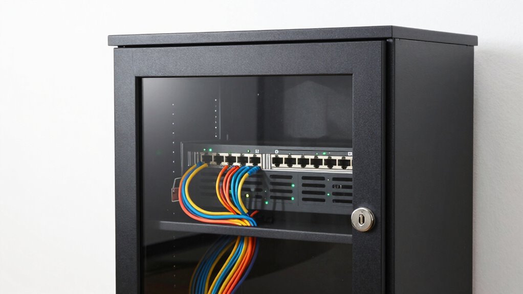 secure home network cabinets