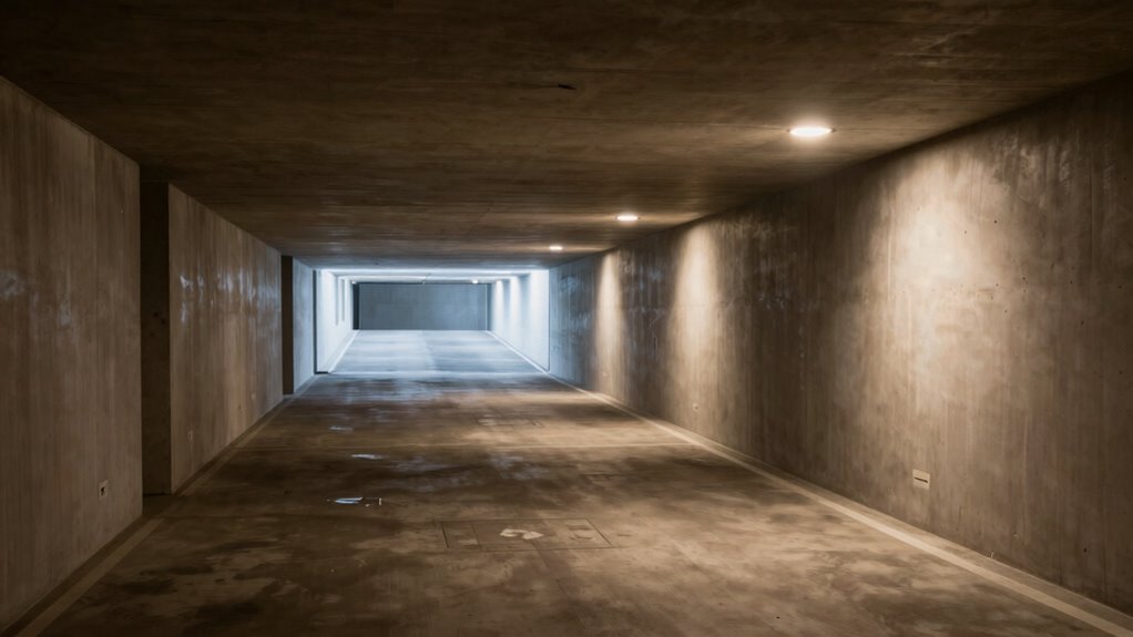 secure well lit parking environment