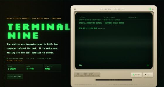 TERMINAL NINE — a decommissioned station computer, still running one story (FABLE/175)